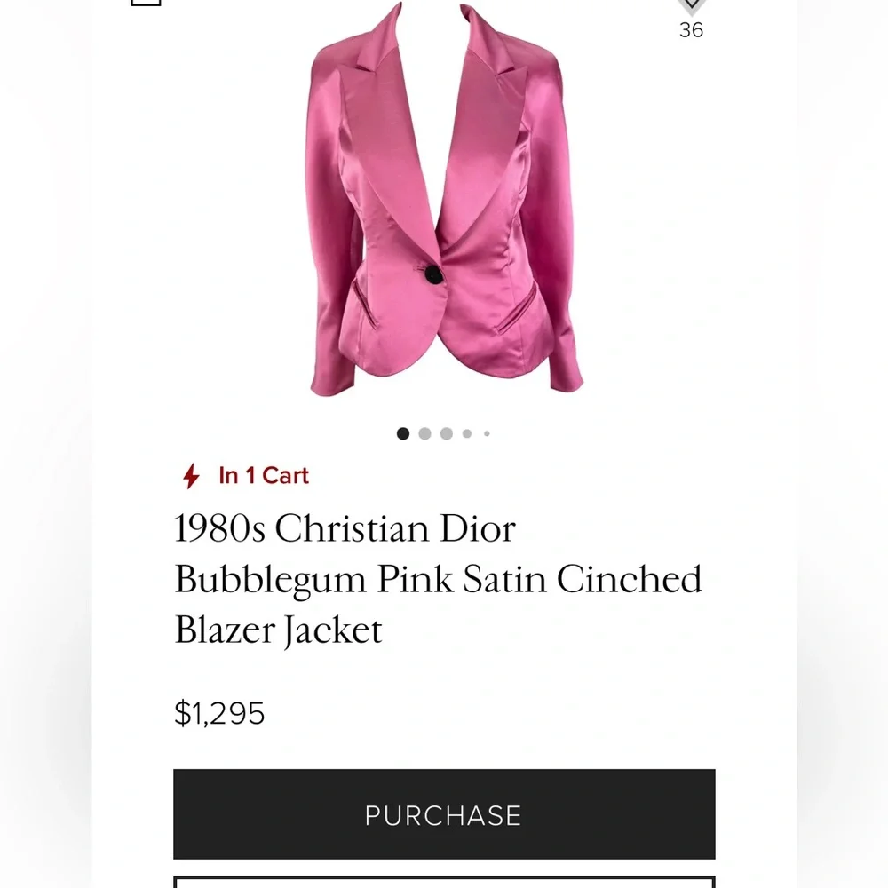 EST $1200 Vintage Christian Dior Women's Blue Blazer